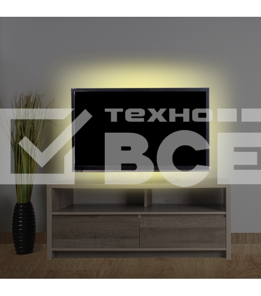 Лента LED с USB коннектором 5 В, 8 мм, IP65, SMD 2835, 60 LED/m, цвет свечения теплый белый (3000 K)