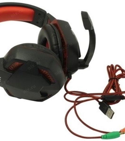 Гарнитура Defender WARHEAD G-370 черный/красный