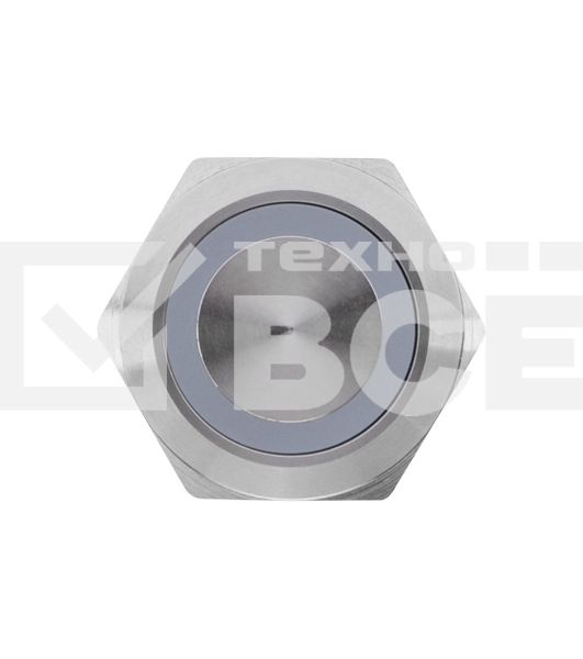 Кнопка  антивандальная Ø 22 12 В Б/Фикс (5с) (ON)-OFF/(OFF)-ON подсв./зеленая Rexant