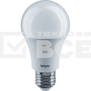 Лампа светодиодная Navigator 71 296 NLL-A60-12-230-2.7K-E27 (Standard) 12 Вт грушевидная 2700К тепл. бел. E27 900лм 176-264В