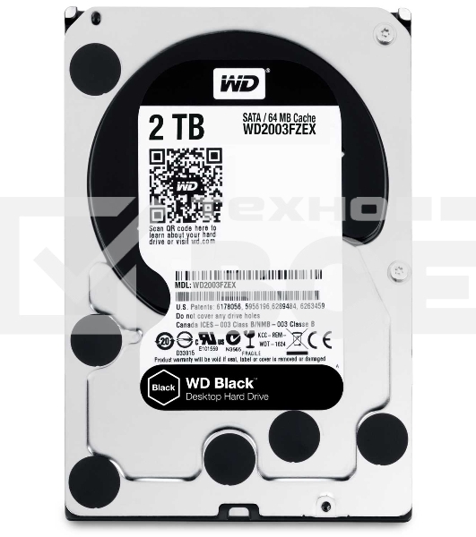 Жесткий диск Western Digital 2Tb 7200rpm Original SATA-III WD2003FZEX Black 64Mb 3.5