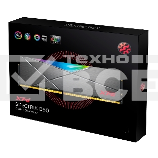 Оперативная память XPG Spectrix D50 RGB, 16GB (2x8GB), DDR4, 3600MHz, CL18, с радиаторами, серый, RGB
