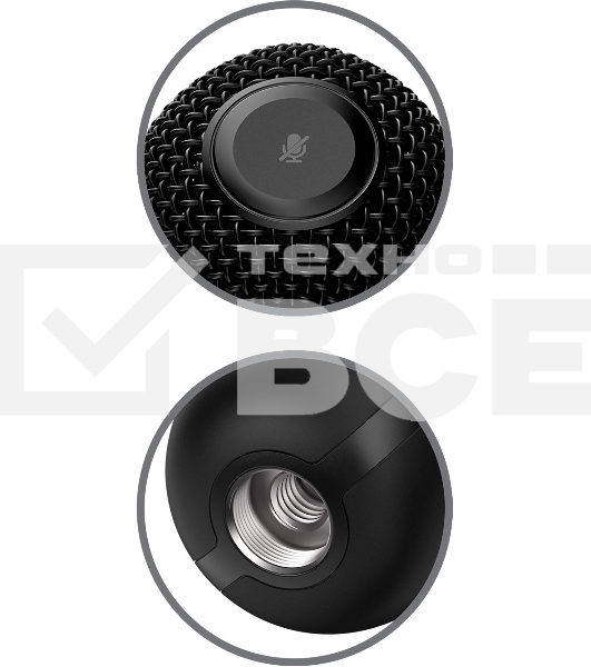 Микрофон проводной HyperX SoloCast 2м черный