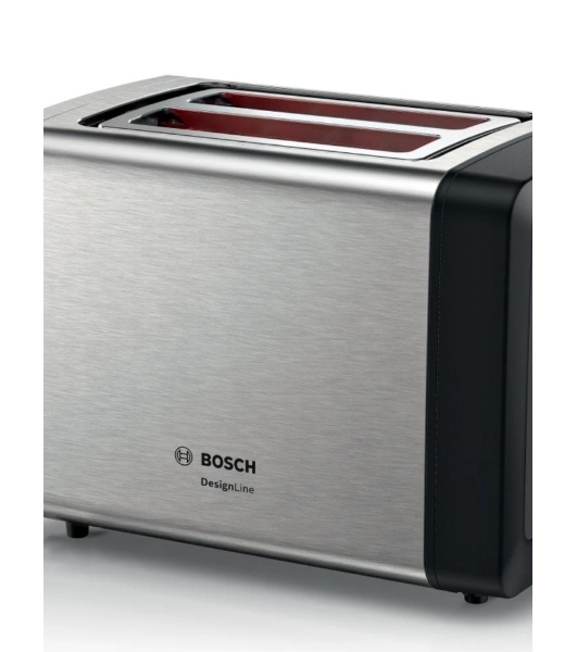 Тостер Bosch TAT4P420 нержавеющая сталь, 970 Вт, 2 слота