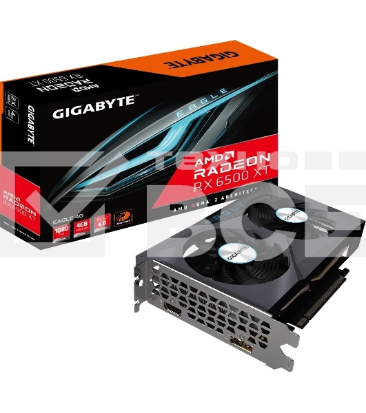 Видеокарта Gigabyte PCI-E GV-R65XTEAGLE-4GD AMD Radeon RX 6500XT 4096Mb 64 GDDR6 2900/12000 HDMIx1 DPx1 HDCP Ret