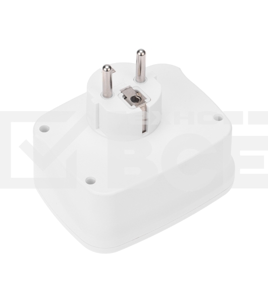 Тройник электрический 16А + 2х2,5А с заземлением + 3хUSB-A 2,4А + USB Type-C 3А, белый Rexant