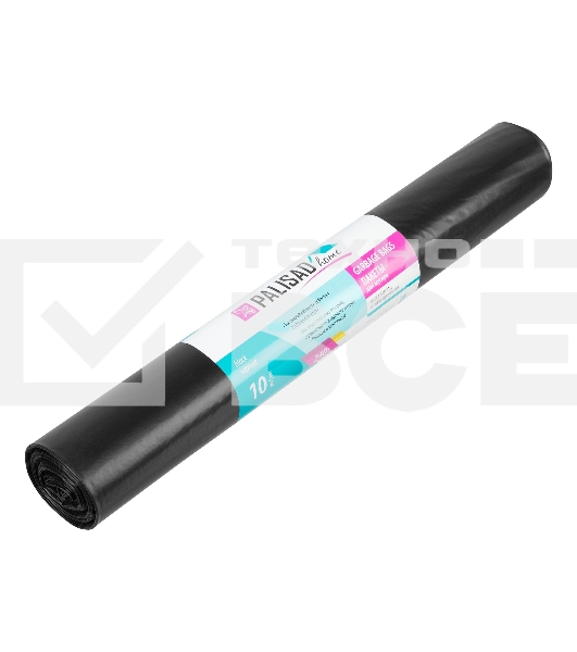 Пакеты для мусора 240 л x 10 шт. пвд особопрочные черные, длинный ролик, HomePalisad