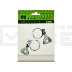 Хомуты металлические, червячные Сибртех 16-25 мм, ширина 10 мм, W1, с метал. ключом, 2 шт., фото 1