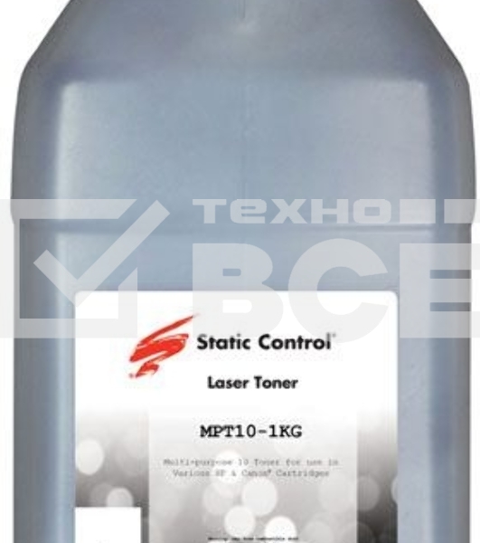 Тонер Static Control MPT10-1KG черный флакон 1000гр. для принтера НР LJ P1007/P1008/P1009/P1006/P1002/P1005/P1000/P1003/P1004/P1505