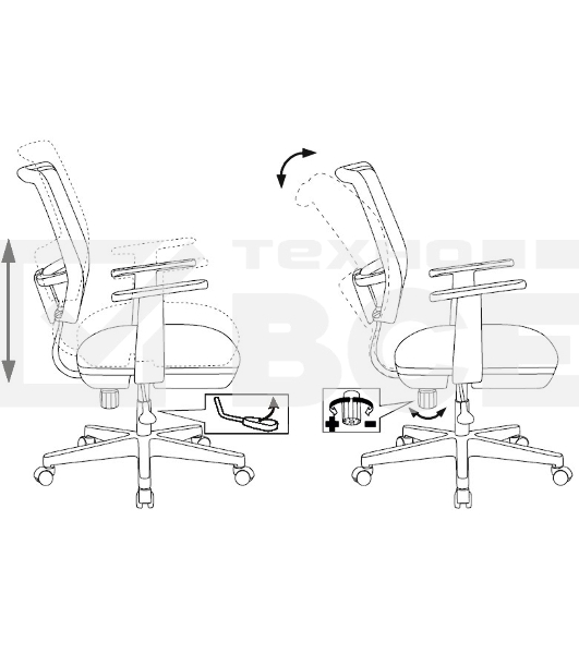 Кресло компьютерное Бюрократ CH-W797/PK/TW-13A TW-13A розовый, спинка сетка, сиденье розовый, колеса белый/розовый, пластик белый