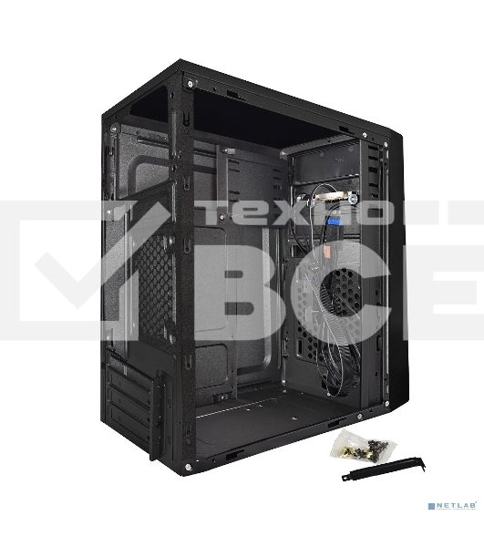 Компьютерный корпус Minitower ExeGate BAA-107U Black, mATX, <без БП>, 1*USB+2*USB3.0, Audio