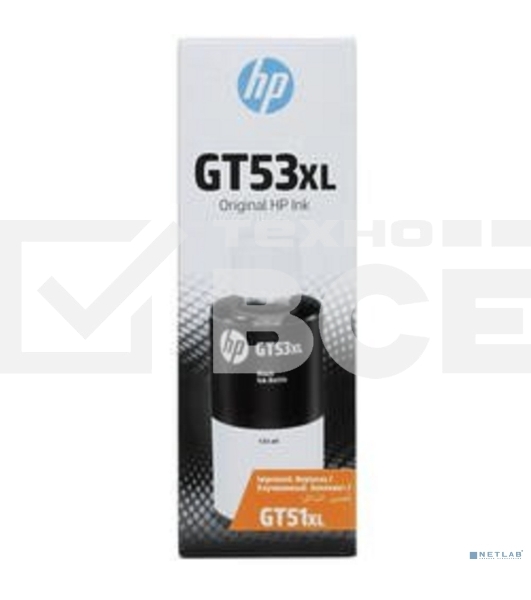 Емкость с чернилами HP GT53XL для GT 5810/5820/Ink Tank 115/315/319/419/415/Smart Tank 515/615, черный (135 ml), 6000 стр.