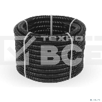 Труба гофрированная ПНД безгалогенная (HF) черная с/з д20 (100 м/4800 м уп/пал) PR.022051 Строитель, фото 1