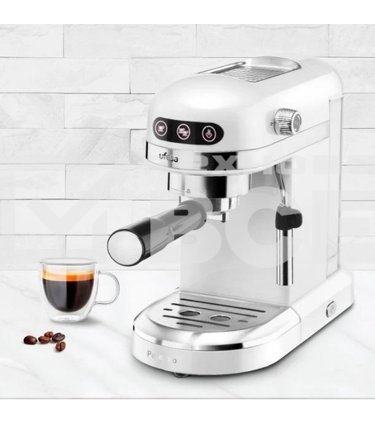 Кофеварка рожковая Ufesa PALERMO WHITE белый, исп. кофе - молотый, 1.5 л, 1350 Вт, 20 Бар.