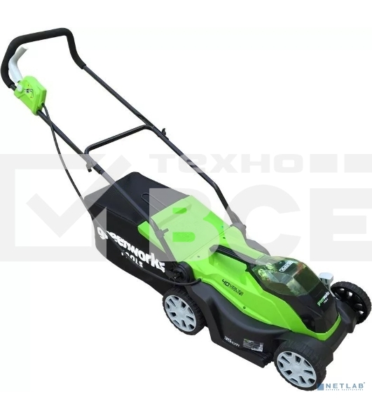 Газонокосилка аккумуляторная GreenWorks G40LM35K4 40V, 35 см, c 1хАКБ 4 А.ч и ЗУ (2501907UB)