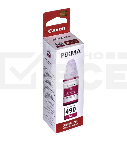 Чернила Canon GI-490M 0665C001 пурпурный для Canon Pixma G1400/2400/3400 (70мл)