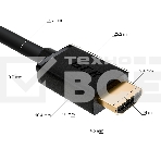 Кабель синхронизации Greenconnect GCR-55269 7.0m HDMI 2.0, XLPE, Outdoor, Ultra HD, 4K 60Hz, 18.0 Гбит/с, HDR 4:4:4, 3D, черный, 2 Х экран, армирование, фото 1