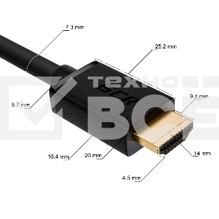 Кабель синхронизации Greenconnect GCR-55269 7.0m HDMI 2.0, XLPE, Outdoor, Ultra HD, 4K 60Hz, 18.0 Гбит/с, HDR 4:4:4, 3D, черный, 2 Х экран, армирование