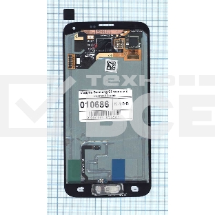 Дисплей для Samsung Galaxy S5 SM-G900H черный с кнопкой home