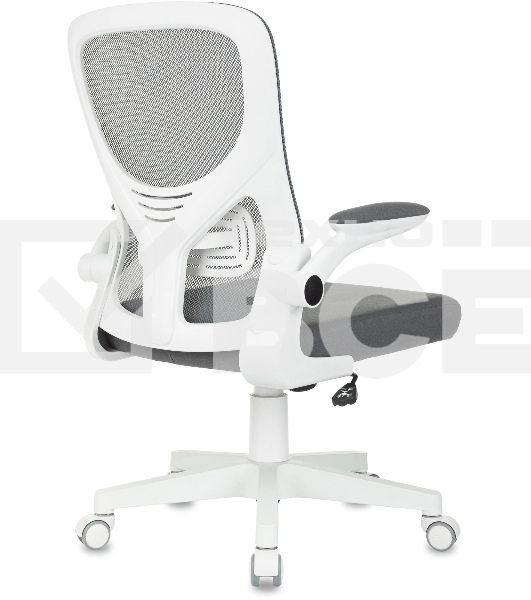 Кресло компьютерное Бюрократ ASTER N-W TW-04 Neo Grey темно-серый, сетка/ткань, крестов. пластик, пластик белый