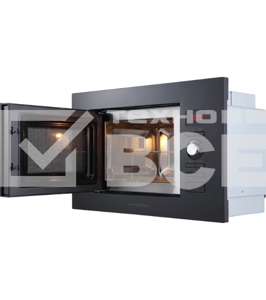 Встраиваемая микроволновая печь Kuppersberg HMW 625 B 20 л, High-Tech, 800 Вт, черный цвет