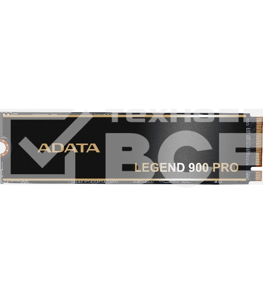 Твердотельный накопитель ADATA SSD LEGEND 900 PRO, 2000GB, M.2(22x80mm), NVMe 1.4, PCIe 4.0 x4, 3D NAND, R/W 7400/6500MB/s, IOPs н.д./н.д., TBW 1200, DWPD 0.3 (5 лет)