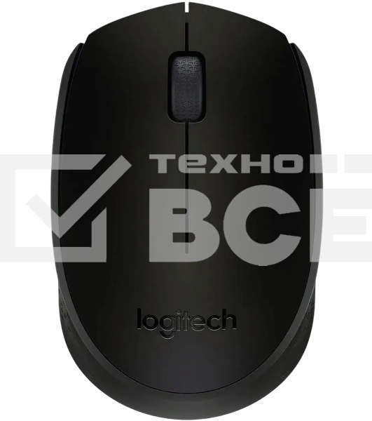 Мышь беспроводная Logitech B170 черный, 1000 dpi, радиоканал, USB, кнопки - 3