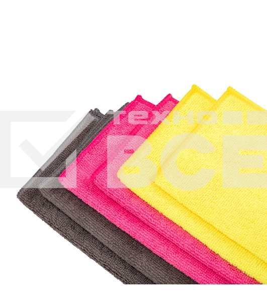 Микрофибра автомобильная Rexant плотность 25х25 см, 200 гр/м2, 6 шт.