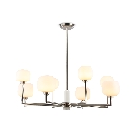 Люстра Ambrella light LH53003/8 SN/FR сатин никель/белый матовый G9*8 max 40W D830*680, фото9