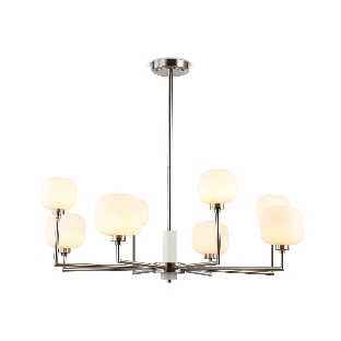 Люстра Ambrella light LH53003/8 SN/FR сатин никель/белый матовый G9*8 max 40W D830*680