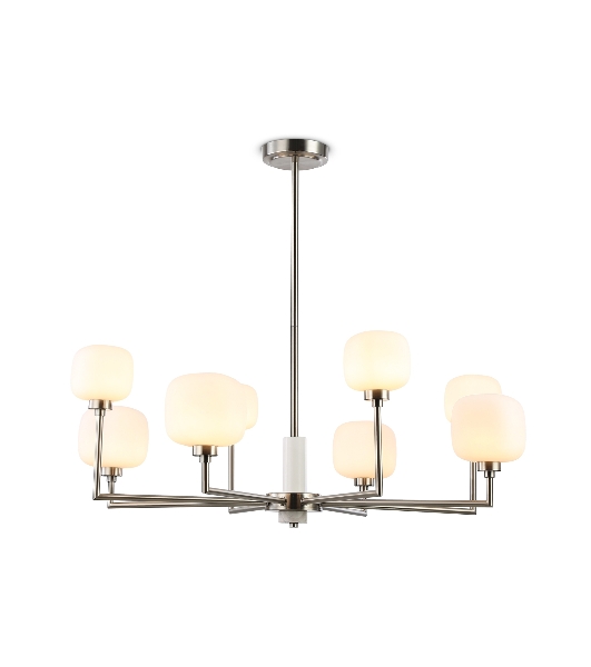 Люстра Ambrella light LH53003/8 SN/FR сатин никель/белый матовый G9*8 max 40W D830*680