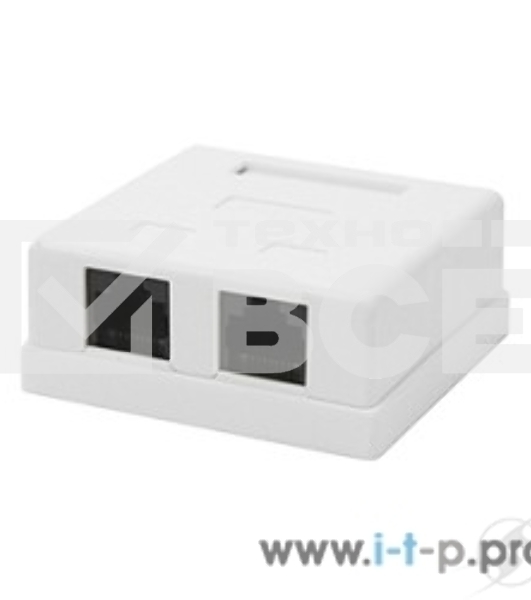 Розетка GEMBIRD NA214 RJ-45 кат.5e внешняя 2 порта, 110&Krone