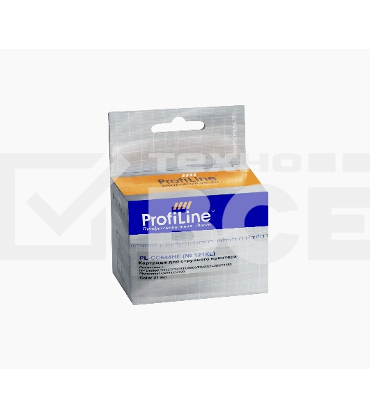 Картридж струйный PL-CC644HE №121XL для принтеров HP Deskjet D1663/D2500/D2563/D2663/D5563/F2423/F2493/F4213/F4275/F4280/F4283/F4583/HP Photosmart C4683/C4783 Сolor водные ProfiLine
