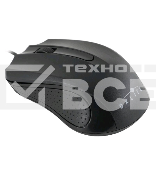 Мышь проводная Oklick 225M черный, 1200 dpi, USB, кнопки - 3