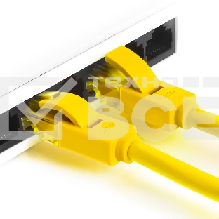 Патч-корд Greenconnect Патч-корд UTP прямой 3 m AWG24 кат.5е,  RJ45,  медь, литой (Желтый), пластик пакет (GCR-LNC02-3.0m )