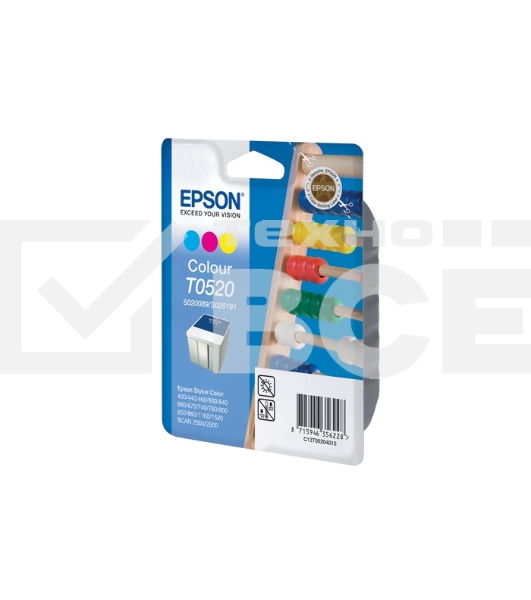 Картридж струйный Epson C13T052040 многоцветный (330 стр.) для Epson St C400/600/800/1520/850/440/460/640