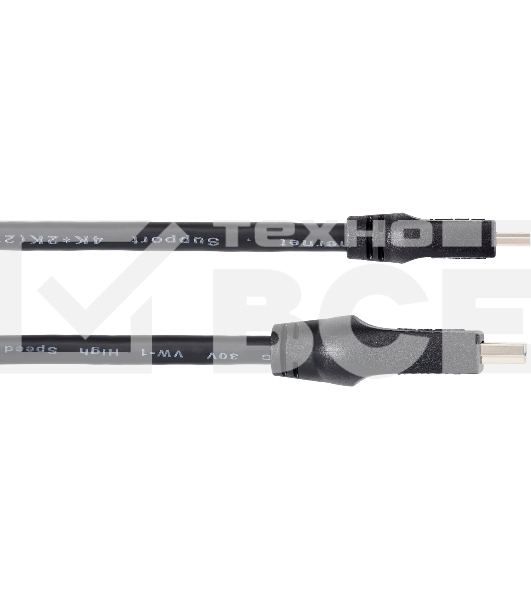 Кабель HDMI-19M --MicroHDMI-19M ver 2.0 1.8m VCOM <CG587-1.8M>