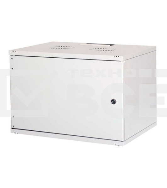 Шкаф коммутационный Lande NetBox Soho (LN-SH12U5460-LG-F0-2) настенный 12U 540x600мм пер.дв.металл задн.дв.стал.лист несъемн.бок.пан. направл.под закл.гайки 80кг серый IP20 сталь