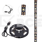 Лента LED с USB-коннектором 5 В IP23 SMD 2835 60 LED/м 2 м теплый белый (2700 K) LAMPER, фото 1