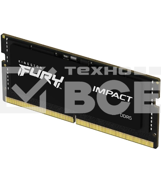 Оперативная память Kingston Fury Impact, DDR5, 32GB (1x32GB), 4800MHz, CL38 SO-DIMM
