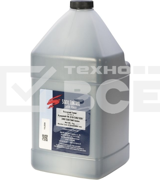 Тонер Static Control KYTKUNIV-1KG черный флакон 1000гр. для принтера Kyocera TK-120/130/140/160/170/1130/1140/3100/3110/3120/3130/4105/435