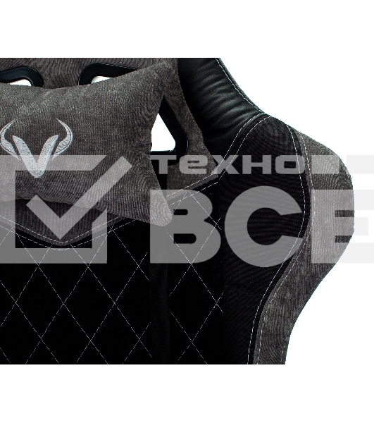 Кресло игровое Бюрократ VIKING 7 KNIGHT B FABRIC черный текстиль/эко.кожа крестовина металл/пластик