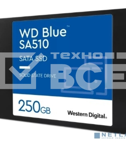 Накопитель SSD WD Blue SA510 WDS250G3B0A, 250Gb, SATA III, 2.5