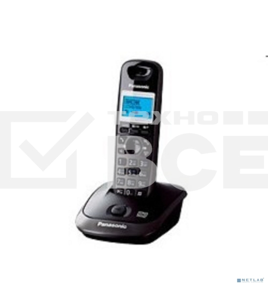 Телефон беспроводной (DECT) Panasonic KX-TG2521RUT (титан) {АОН, Caller ID,спикерфон,голосовой АОН,полифония,цифровой автоответчик}