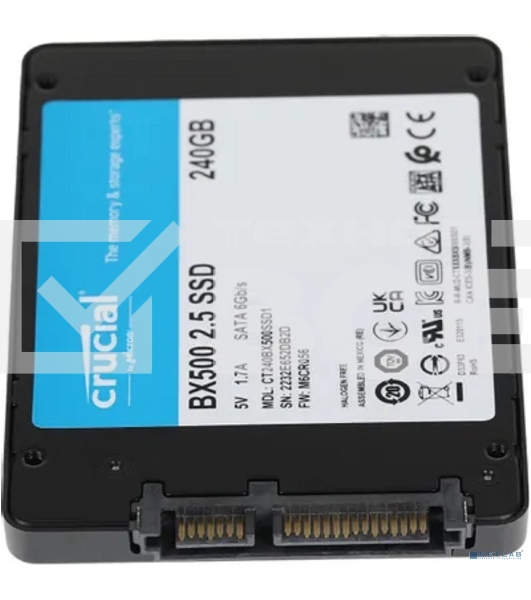 Накопитель SSD Crucial BX500, 240Gb, 2.5