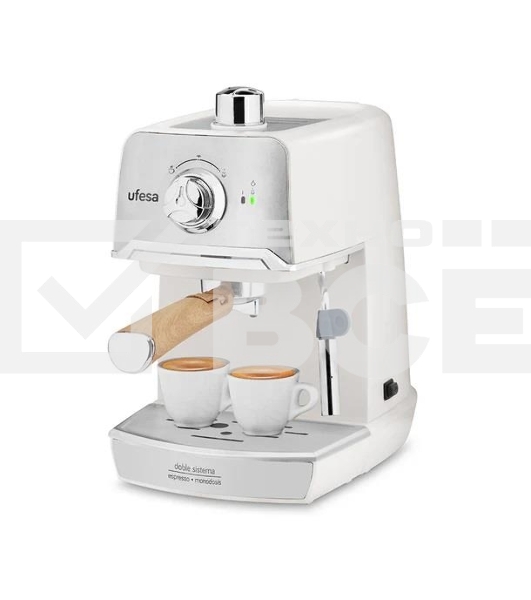 Кофеварка рожковая Ufesa CE7238 CREAM бежевый, исп. кофе - молотый, 1.2 л, 850 Вт, 20 Бар.