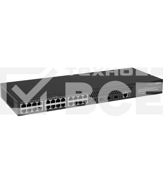 Коммутатор DAHUA 28-портовый управляемый, уровень L3Порты: 24 RJ45 10/100/1000Мбит/с, 4 SFP+ 1000/10000Мбит/с(uplink); питание: 100~240В(AC); грозозащита: до 6кВ