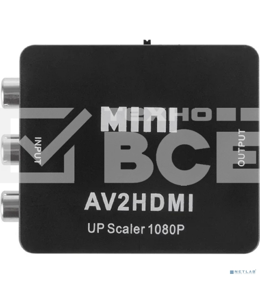 Конвертер 3 RCA на HDMI, пластик, черный  Rexant