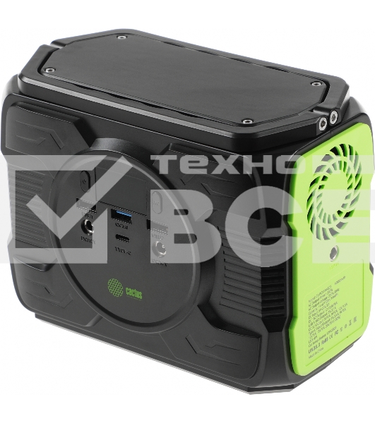 Мобильный аккумулятор Cactus CS-PCS144-EC5 40000mAh 2.1A 2xUSB черный/зеленый