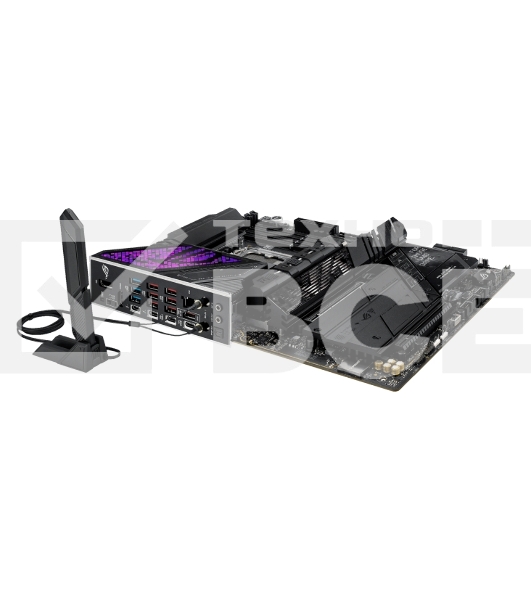 Материнская плата ASUS ROG STRIX Z890-E GAMING WIFI, LGA 1851, Intel Z890, 4xDDR5, 4xSATA, 7xM.2, 1xPCIe 5.0 x16, 1xPCIe 4.0 x16, 1xHDMI, 1xDP, 2xUSB-C Thunderbolt 4, 7xUSB-A 3.2 Gen 2, 3xUSB-A 3.2 Gen 1, 2xUSB-C 3.2 Gen 2x2, 1x 5Gb LAN, 2x3.5 мм, 7.1, AT